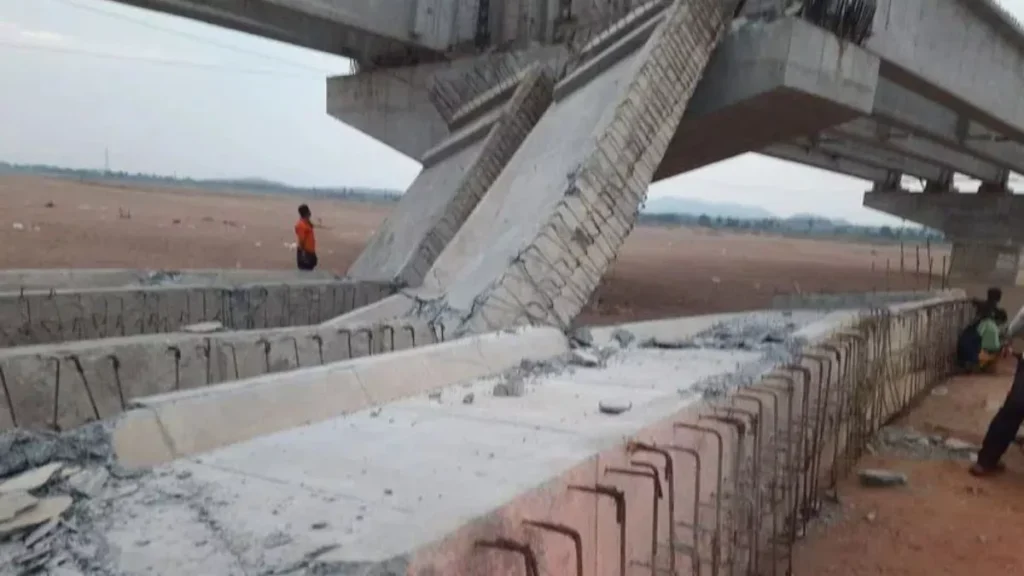 Tragedy Strikes as Telangana Bridge Collapses During Construction