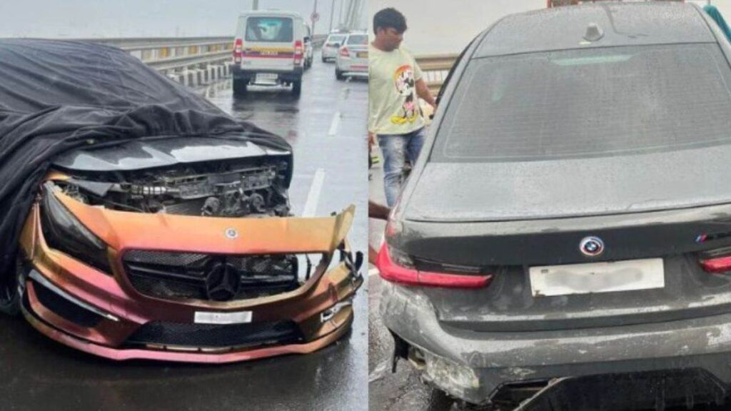 Luxury Cars Allegedly Racing on Mumbai Sea Link Crash into Wagon R, Arrests Made