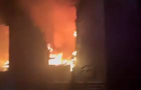 Massive Fire Erupts at Scrap Factory in Nellore’s Pellakuru Colony